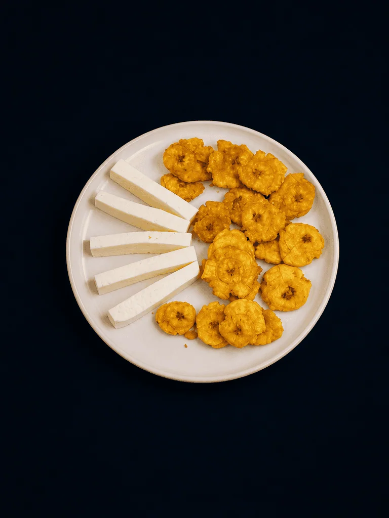 Patacones con queso